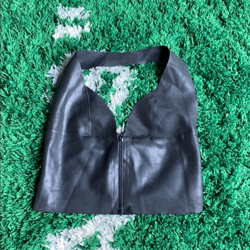 Latex halter top